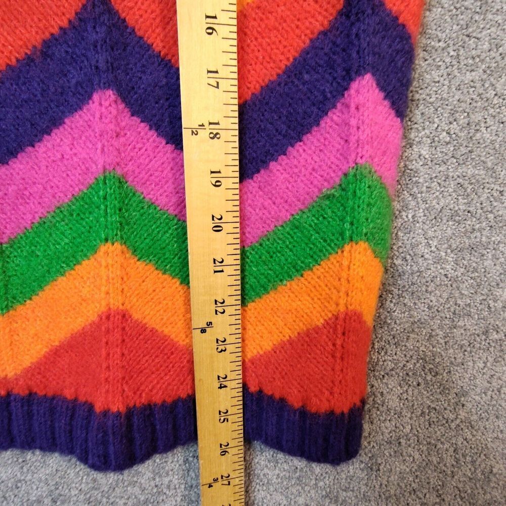 Q2 Womens Sweater Multicolor M Long Sleeve Crew Neck Pullover Chunky Knit - Picture 2 of 10